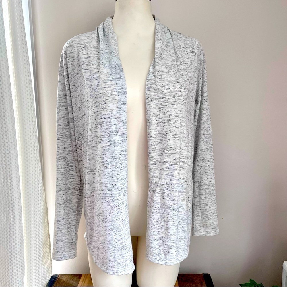GAP Grey Space-Dye Long Sleeve Open Cardigan Small